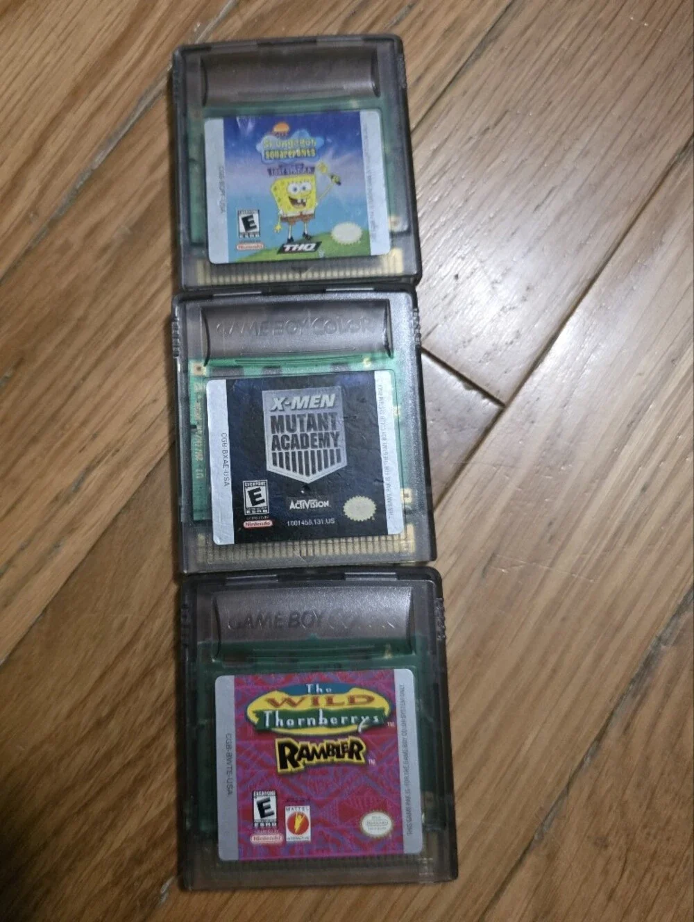 VINTAGE LOT GAMES Nintendo Game Boy Advance Xmen Mutant Academy Spongebob Wild